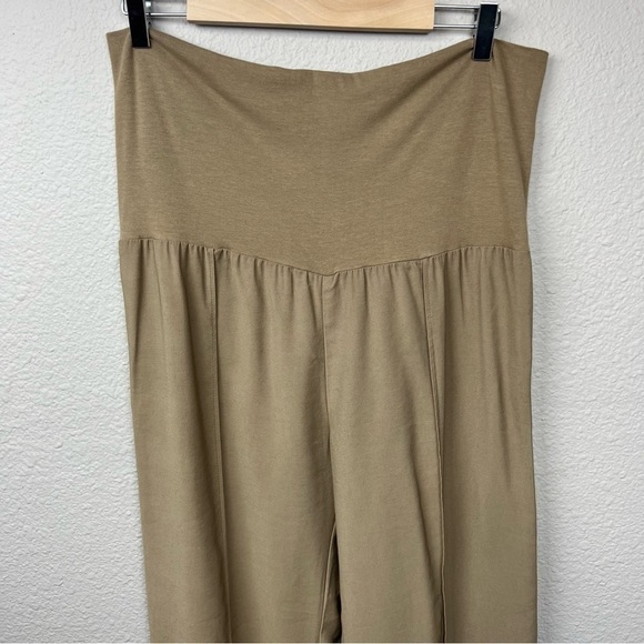 Soft Surroundings Lombard Wide Leg Rolled Waist Pant Tan Sz Petite Large - Picture 3 of 11